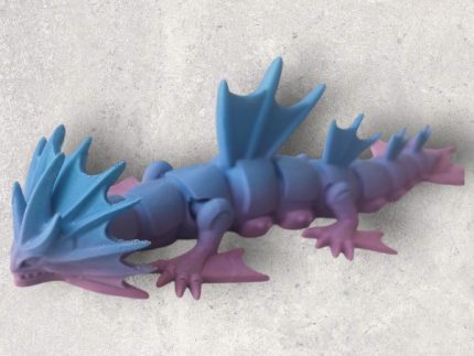 Dragon Flexibil 3D – Jucărie Magică Printată 3D, Flexibilă și Colorată