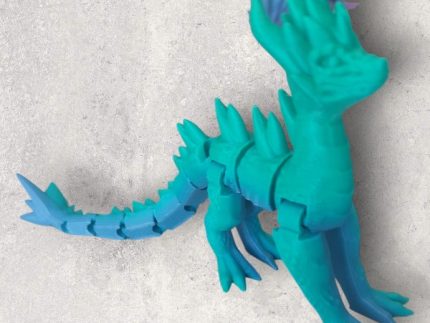 Pui de Dragon Flexibil – Jucărie Colorată și Articulată, Printată 3D